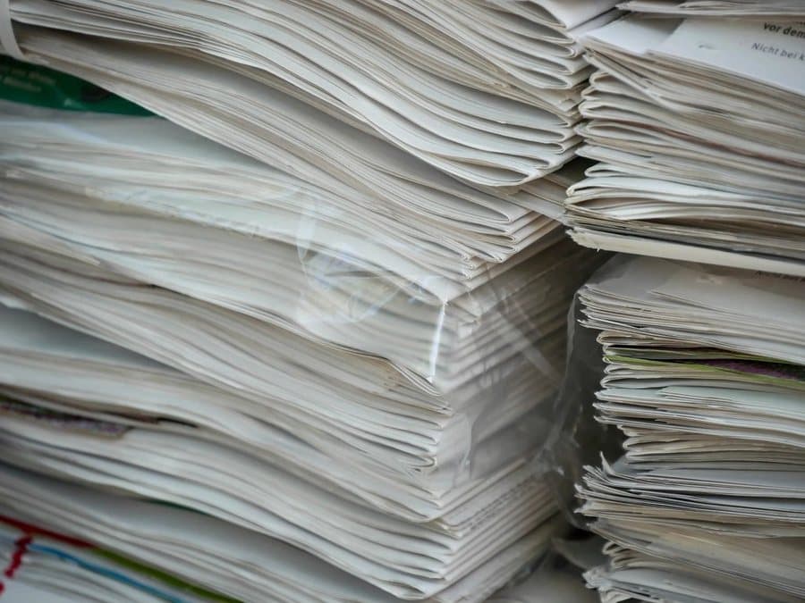 Stacks of paper